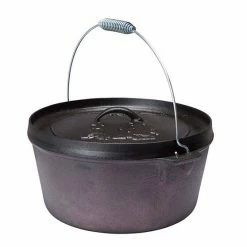 Wholesale 🎁 Camping Cookware Campfire Pre Seasoned Cast Iron Camp Oven 9 Quart 😀