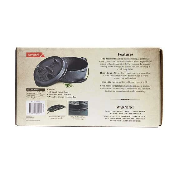 Best Sale π Camping Cookware Campfire Premium Camp Oven 4.5 Quart π― 7 Best Sale π Camping Cookware Campfire Premium Camp Oven 4.5 Quart π― - Image 5