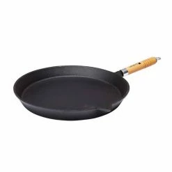 New 🎁 Camping Cookware Campfire Pre Seasoned Round Frypan 30cm 🔥
