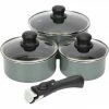 Outlet ✨ Pots, Pans, And Billies Wanderer Non Stick Saucepan Set 3 Piece 😉 -Camping Cooking Equipment Shop BCF 563003 00 hi res